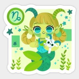 Capricorn Mermaid Sticker